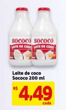 Leite de Coco Sococo 200ml