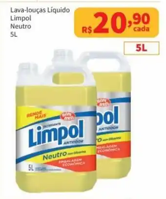 Lava louças Líquido Limpol Neutro 5L