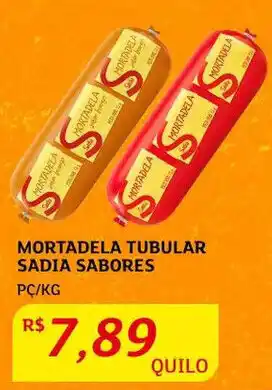 Assaí Atacadista Mortadela Tubular Sadia Sabores 1kg oferta