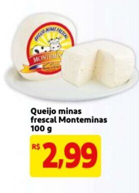 Queijo minas frescal Monteminas 100g