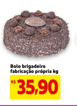 Bolo Brigadeiro fabricacao propria 1kg