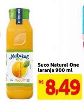 Mercado Extra Suco Natural One laranja 900ml oferta