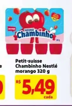 Petit Suisse Chambinho Morango 320g