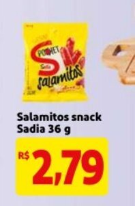 Mercado Extra Salamitos snack Sadia 36g oferta