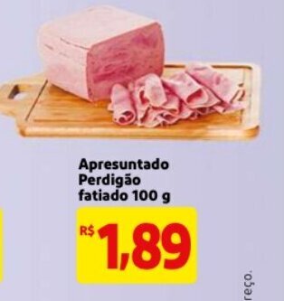 Mercado Extra Apresuntado Perdigao fatiado 100g oferta