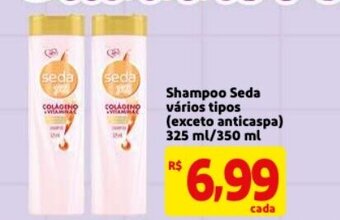 Mercado Extra Shampoo Seda varios tipos 325ml/350ml oferta