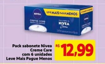Mercado Extra Pack Sabonete Nivea Creme Care com 6 unidades Leve Mais Pague Menos oferta
