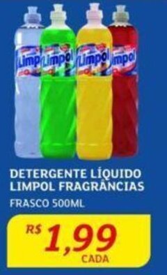 Assaí Atacadista Detergente Líquido Limpol Frag. 500ml oferta