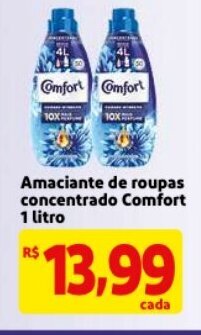 Mercado Extra Amaciante de roupas concentrado Comfort 1L oferta