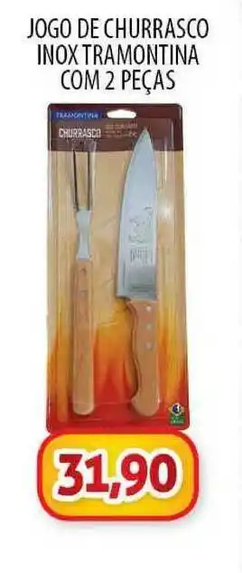 San Michel Supermercados Jogo De Churrasco Inox Tramontina Com 2 Peças oferta