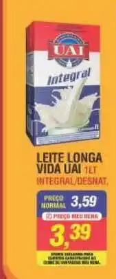 Supermercados Rena Leite Longa Vida Uai 1L oferta