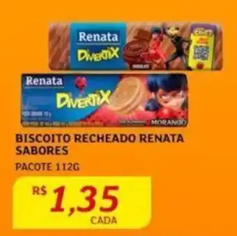 Assaí Atacadista Biscoito Recheado Renata Sabores 112g oferta