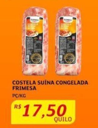 Assaí Atacadista Costela Suína Congelada Frimesa 1kg oferta