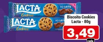 Shibata Supermercados Biscoito Cookies Lacta 80g oferta