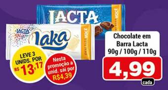 Shibata Supermercados Chocolate Em Barra Lacta 90g/100g/110g oferta