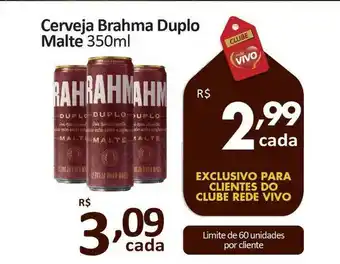 Rede Vivo Cerveja Brahma Duplo Malte 350ml oferta