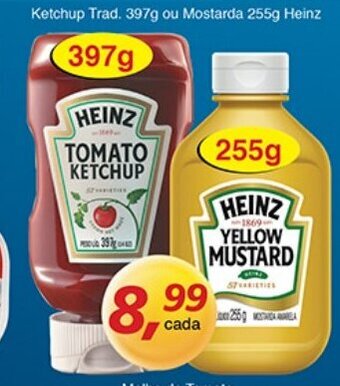 Supermercados Guanabara Ketchup Trad 397g ou Mostarda 255g Heinz oferta