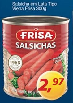 Supermercados Guanabara Salsicha em lata Tipo Viena Frisa 300g oferta