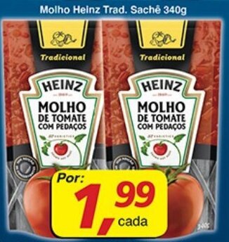 Supermercados Guanabara Molho Heinz Trad. Sache 340g oferta