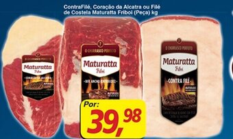 Supermercados Guanabara Contrafile, Coracao de Alcatra ou File de Costela Maturatta Friboi peca 1kg oferta