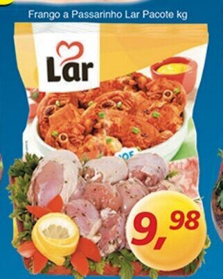 Supermercados Guanabara Frango a Passarinho Lar pacote 1kg oferta