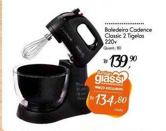 Batedeira cadence classic 2 tigelas 220v