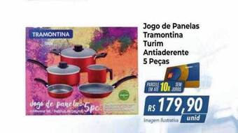 Hiper Moreira Jogo de panelas tramontina turim antiaderente oferta