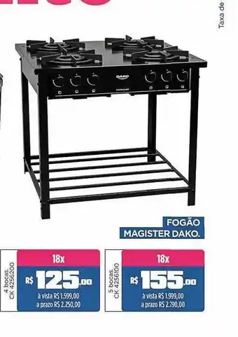 Fogão magister dako