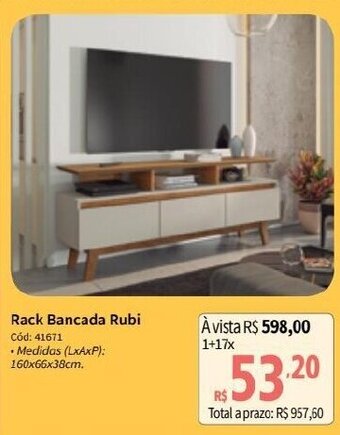 Rack Bancada Rubi