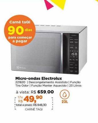 Lojas TaQi Micro-ondas electrolux oferta
