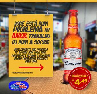 Novo Mix Cerveja long neck budweiser oferta