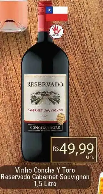 Supermercados Alvorada Vinho concha y toro reservado cabernet sauvignon oferta