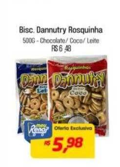 Supermercados Rena Bisc. dannutry rosquinha chocolate - coco - leite oferta