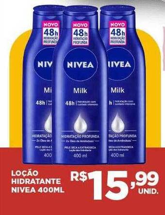 Tatico Loção hidratante nivea oferta
