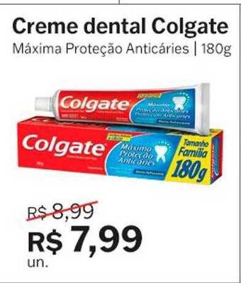 Creme dental colgate máxima proteção anticáries