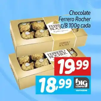 Supermercados Big Compra Chocolate Ferrero Rocher c/8 100g cada oferta