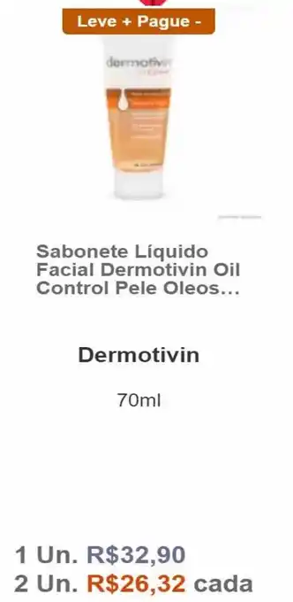 Sabonete líquido facial demortivin oil control pele oleos