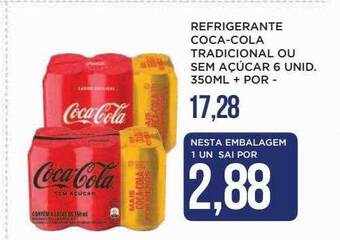 Apoio Mineiro Refrigerante coca-cola tradicional ou sem açúcar oferta