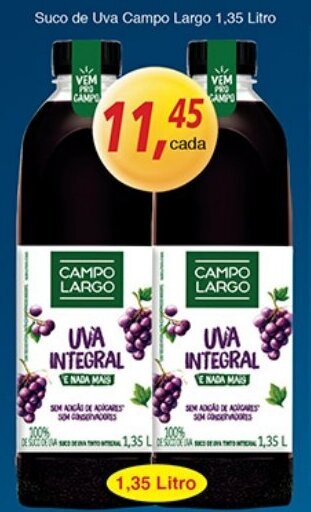 Supermercados Guanabara Suco de Uva Campo Largo 1.35L oferta