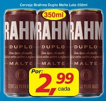 Supermercados Guanabara Cerveja Brahma Duplo Malte Lata 350ml oferta