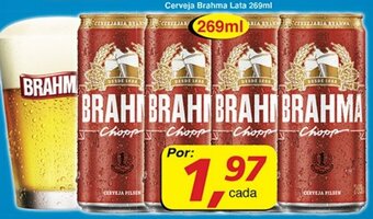 Supermercados Guanabara Cerveja Brahma lata 269ml oferta