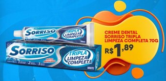 Creme dental Sorriso Tripla Limpeza Completa 70g
