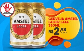 Cerveja Amstel Lager lata 350ml