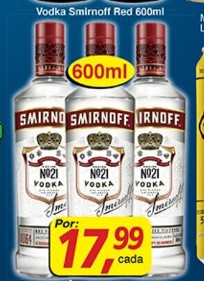 Supermercados Guanabara Vodka Smirnoff Red 600ml oferta