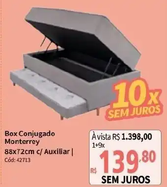 Box Conjugado Monterrey 88x72cm c/ Auxiliar