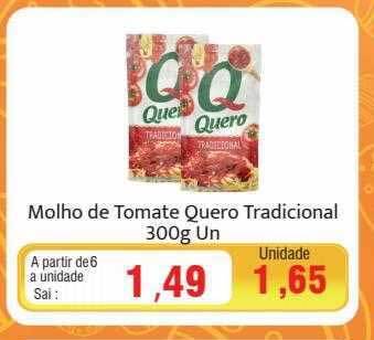Spani Atacadista Molho de tomate quero tradicional oferta