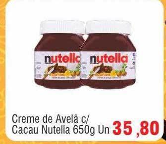 Creme de avelã c- cacau nutella