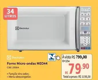 Deltasul Electrolux Forno Microondas 34L oferta