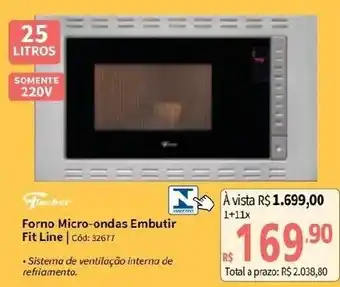 Fischer Forno Microondas Embutir Fit Line