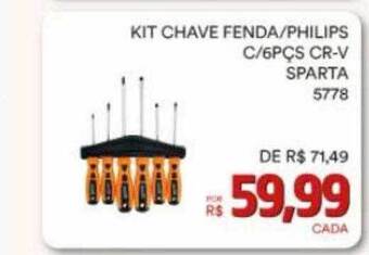 Conibase Kit chave fenda, philips c-6pçs cr-v sparta oferta